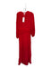 Shona Joy Size 6 Red Viscose Long Balloon Sleeve Waist band Buttons Maxi Dress Red / 6