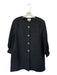 Tuckernuck Size S Black Cotton Blend Long Sleeve Button Down Front Pockets Dress Black / S