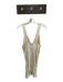 Shona Joy Size L Champagne Viscose Sleeveless V Neck Mini Dress Champagne / L