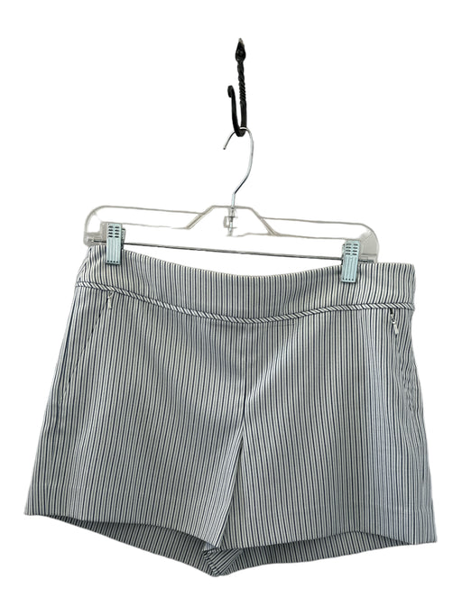 Worth Size 4 Navy & white Cotton Side Zip Striped Shorts Navy & white / 4