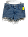 Agolde Size 28 Medium Wash Cotton Denim Frayed Hem Button Fly Shorts Medium Wash / 28