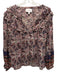 Cleobella Size M Beige, Brown, Multi Cotton Abstract Paisley Button Up Top Beige, Brown, Multi / M