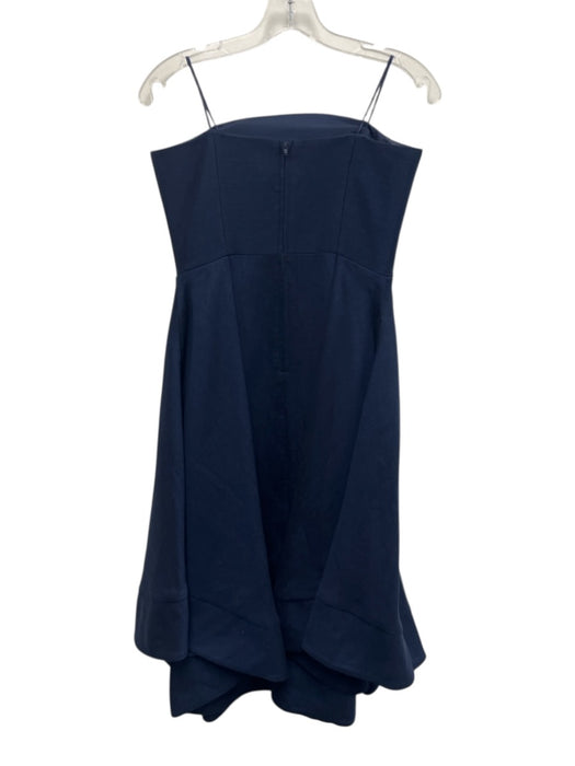 C/Meo Collective Size M Navy Blue Polyester Strapless Back Zip Pleat Detail Gown Navy Blue / M