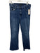 Mother Size 29 Dark Wash Cotton Button & Zip Front Straight Leg Raw Hem Jeans Dark Wash / 29
