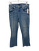Mother Size 28 Light Wash Cotton Button & Zip Front Straight Leg Raw Hem Jeans Light Wash / 28