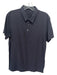 Theory Size M Faded Black Cotton Blend Solid Polo Men's Short Sleeve M