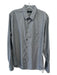 Theory Size M Light Gray Cotton Blend Solid Button Down Men's Long Sleeve Shirt M