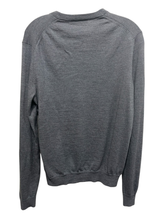 Bloomingdale's Size M Gray Merino Wool Solid Crew Men's Sweater M