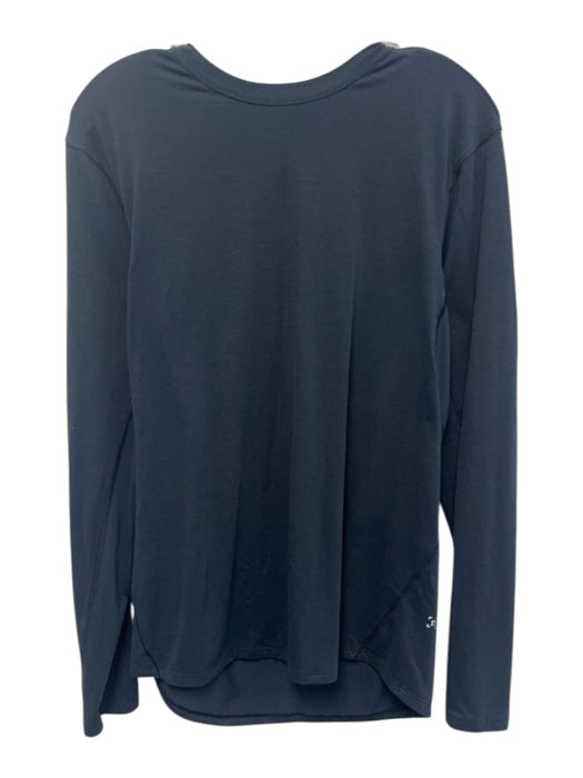 Lululemon Size Est M Navy Blue Solid Athleisure Men's Long Sleeve Shirt Navy Blue / Est M