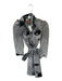 Retrofete Size S Gray & Black Cotton Blend Acid Wash Shoulder Pads Dress Gray & Black / S