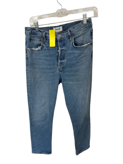 Agolde Size 28 Med Light Wash Cotton Blend High Waist Button Fly Jeans Med Light Wash / 28