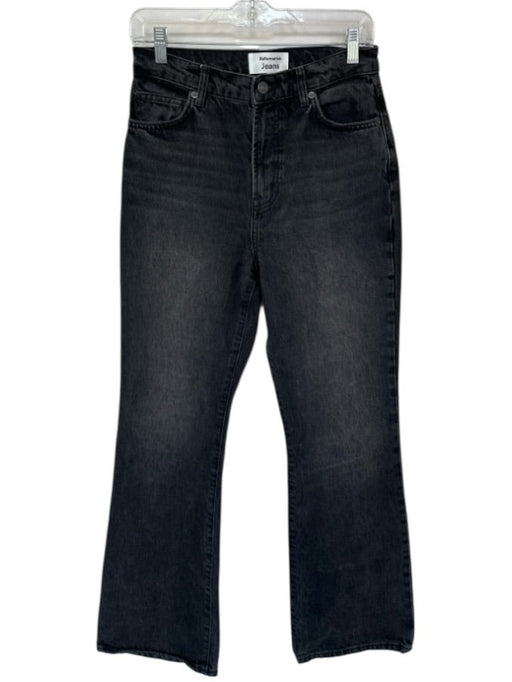 Reformation Jeans Size 26 Black Cotton High Waist Bootcut Jeans Black / 26