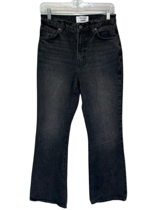 Reformation Jeans Size 26 Black Cotton High Waist Bootcut Jeans Black / 26