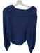 J. Crew Size M navy & gold Cotton Knit Long Sleeve Sailor Collar Sweater navy & gold / M