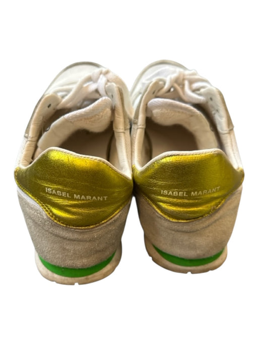 Isabel Marant Shoe Size 38 Gray & multi Canvas & Leather Embroidered Sneakers Gray & multi / 38
