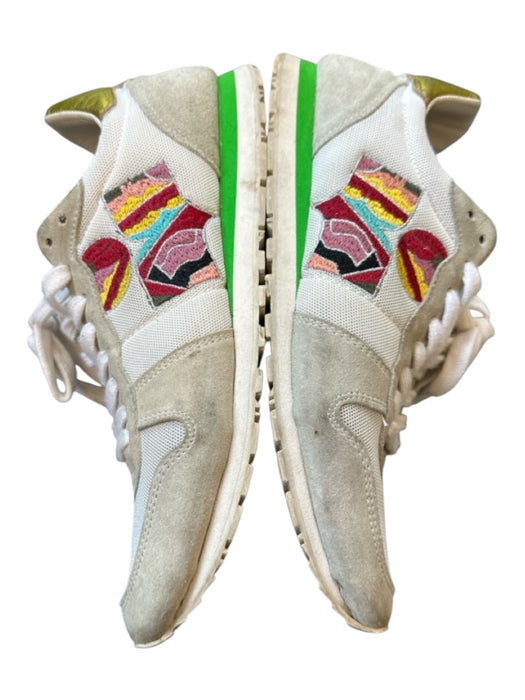 Isabel Marant Shoe Size 38 Gray & multi Canvas & Leather Embroidered Sneakers Gray & multi / 38