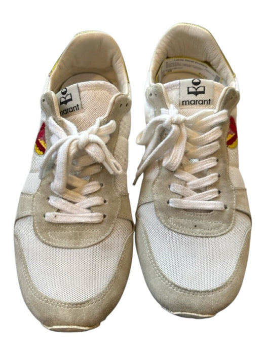 Isabel Marant Shoe Size 38 Gray & multi Canvas & Leather Embroidered Sneakers Gray & multi / 38