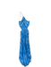 AMUR Size 0 Blue Recycled Polyester Pleated Halter Side Cut Outs Maxi Gown Blue / 0