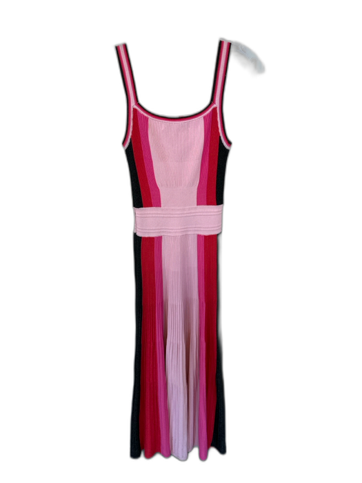 Elliatt Size S Pink Multi Viscose & Nylon Ribbed Color Block Maxi Dress Pink Multi / S