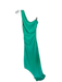 A.L.C. Size 0 Green Polyester One Shoulder Side Cut Outs Rouched Maxi Gown Green / 0