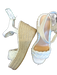 Veronica Beard Shoe Size 7 White & Beige Espadrille Braided Ankle Strap Wedges White & Beige / 7