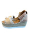 See By Chloe Shoe Size 37 Tan & White Leather Platform Espadrille Sandals Tan & White / 37