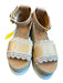 See By Chloe Shoe Size 37 Tan & White Leather Platform Espadrille Sandals Tan & White / 37