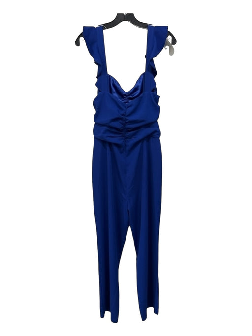 Lovers + Friends Size M Royal Blue Polyester Front Cut Out Back Zip Jumpsuit Royal Blue / M