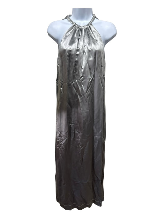 Lou Lou Studio Size Small Silver Gray Silk Satin Sleeveless Sheath Dress Silver Gray / Small