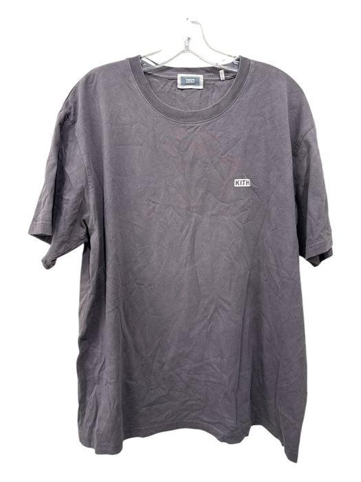 Kith Size XL Faded Black Cotton Solid T shirt Crew Men's Short Sleeve Faded Black / XL