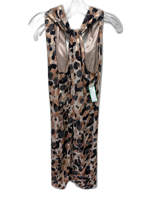 Moschino Cheap & Chic Size Est S Gray, Black & Tan Abstract Print Textured Dress Gray, Black & Tan / Est S