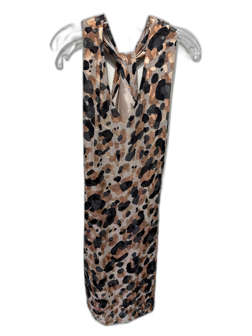 Moschino Cheap & Chic Size Est S Gray, Black & Tan Abstract Print Textured Dress Gray, Black & Tan / Est S