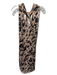 Moschino Cheap & Chic Size Est S Gray, Black & Tan Abstract Print Textured Dress Gray, Black & Tan / Est S