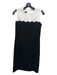 Escada Size 34 Black & White Triacetate Tank Scallop Detail Dress Black & White / 34