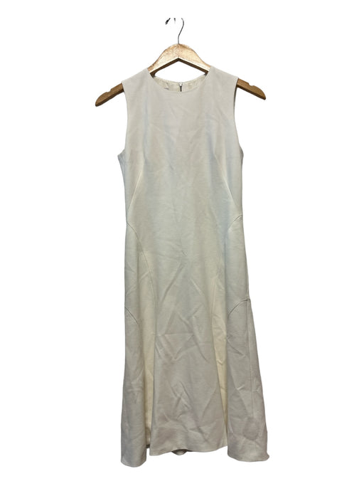 Akris Size 4 Off White Sleeveless Back Zip Dress Off White / 4