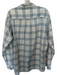Orvis Size L Blue & Cream Cotton Blend Plaid Button Down Collar Men's Jacket Blue & Cream / L
