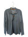 Orvis Grey Polyester Blend Ridged Long Sleeve Front Zip Men's Pullover Grey / L