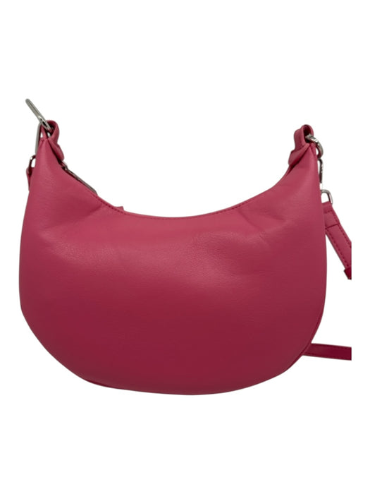 Melie Bianco Hot pink Polyurethane Zip Close Carabiner clip Clutch Feet Bag Hot pink / Mini