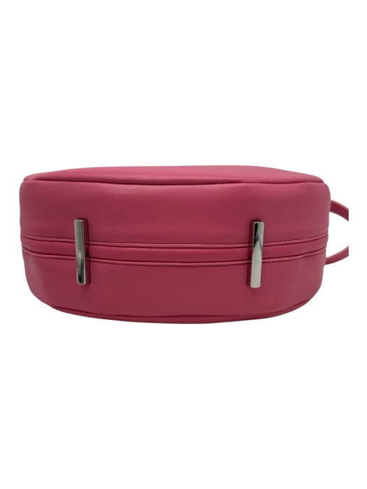 Melie Bianco Hot pink Polyurethane Zip Close Carabiner clip Clutch Feet Bag Hot pink / Mini