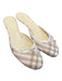 Burberry Shoe Size 37.5 White, Pink & Brown Canvas round toe Slip On Shoes White, Pink & Brown / 37.5
