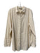 Lafayette 148 Size L White & yellow Linen Collared Long Sleeve Button Down Dress White & yellow / L