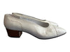 Sylvia Fiorentina Shoe Size 7.5 Off White Leather Closed toe Almond Toe Shoes Off White / 7.5