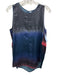 Derek Lam 10 Crosby Size 6 Blue, Black, Red Silk Blend Sleeveless Sheer Top Blue, Black, Red / 6