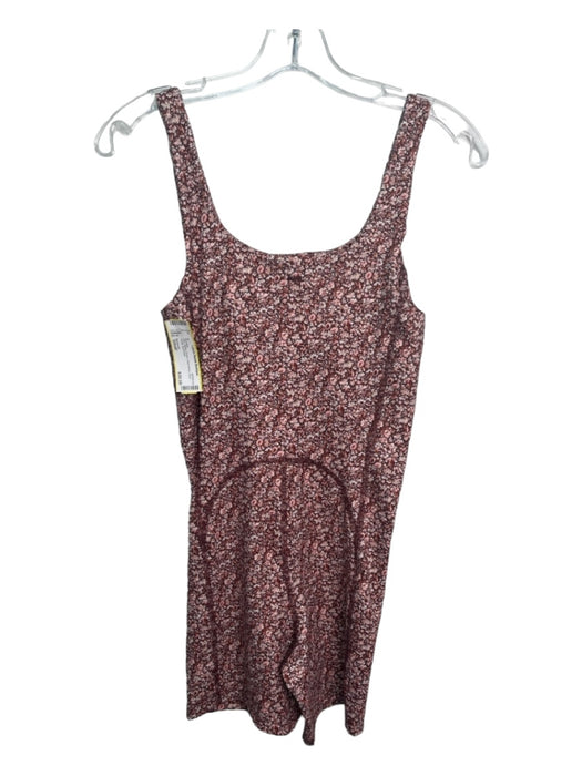 Madewell Size Small Pink, White, Brown Sleeveless Ditsy Floral Romper Pink, White, Brown / Small