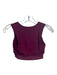 Le Ore Size XS Maroon Polyester Blend Sleeveless Square Neck Mesh Detail Top Maroon / XS