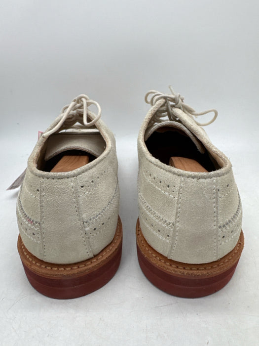 Walkover Shoe Size 11 AS IS White Suede Solid Wingtip Brogue Men's Shoes