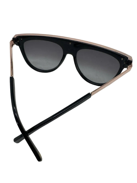 Balmain Black & Gold Acetate Aviator Sunglasses