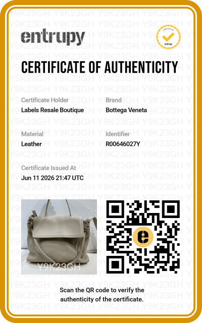 Bottega Veneta Beige Leather Gold Tone Hardware Flap Braided Detail Shoulder Bag