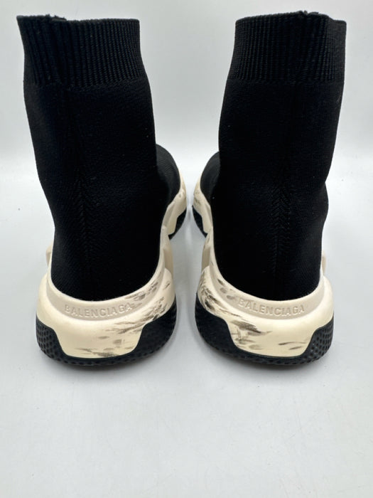 Balenciaga Shoe Size 39 Black & White textile upper Sock Ankle Knit Sneakers