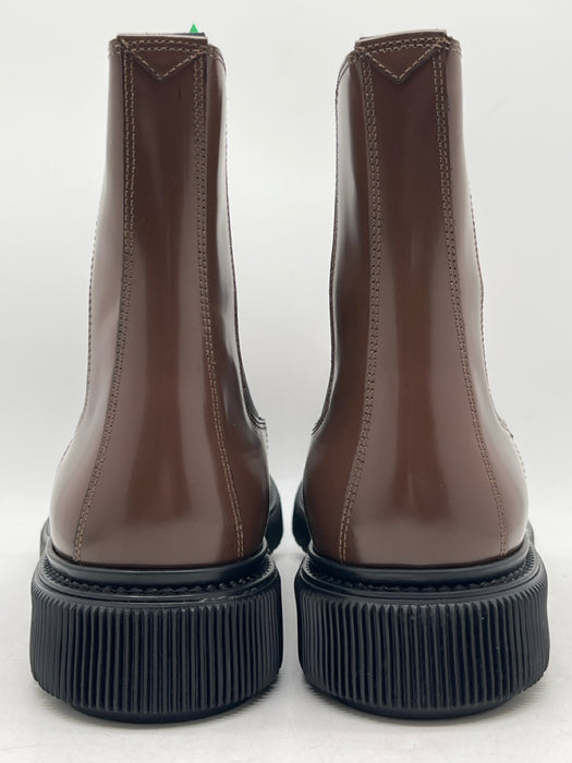 Adieu Shoe Size 46 Brown Leather Solid Men's Shoes